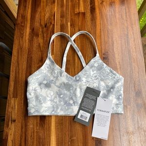 Belle grey and white glyder workout bra